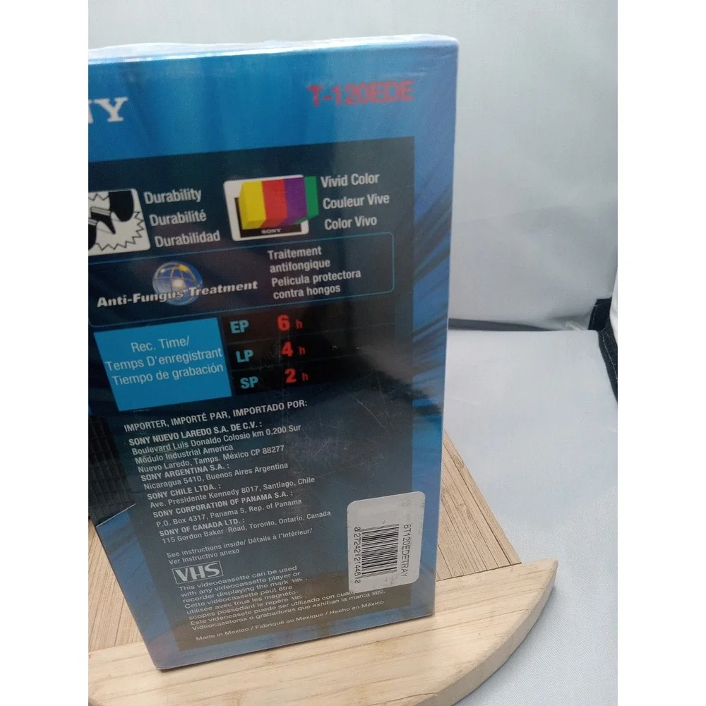 NEW & SEALED! Sony VHS Tapes 6 HOURS Premium VHS‎ (8) Pack T-120 ED MAX